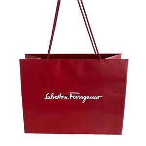 Salvatore Ferragamo Large Red Gift Shopping Bag